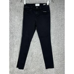 Frame Denim Le High Skinny‎ Jeans Womens Size 26 Stretch Black Made in USA